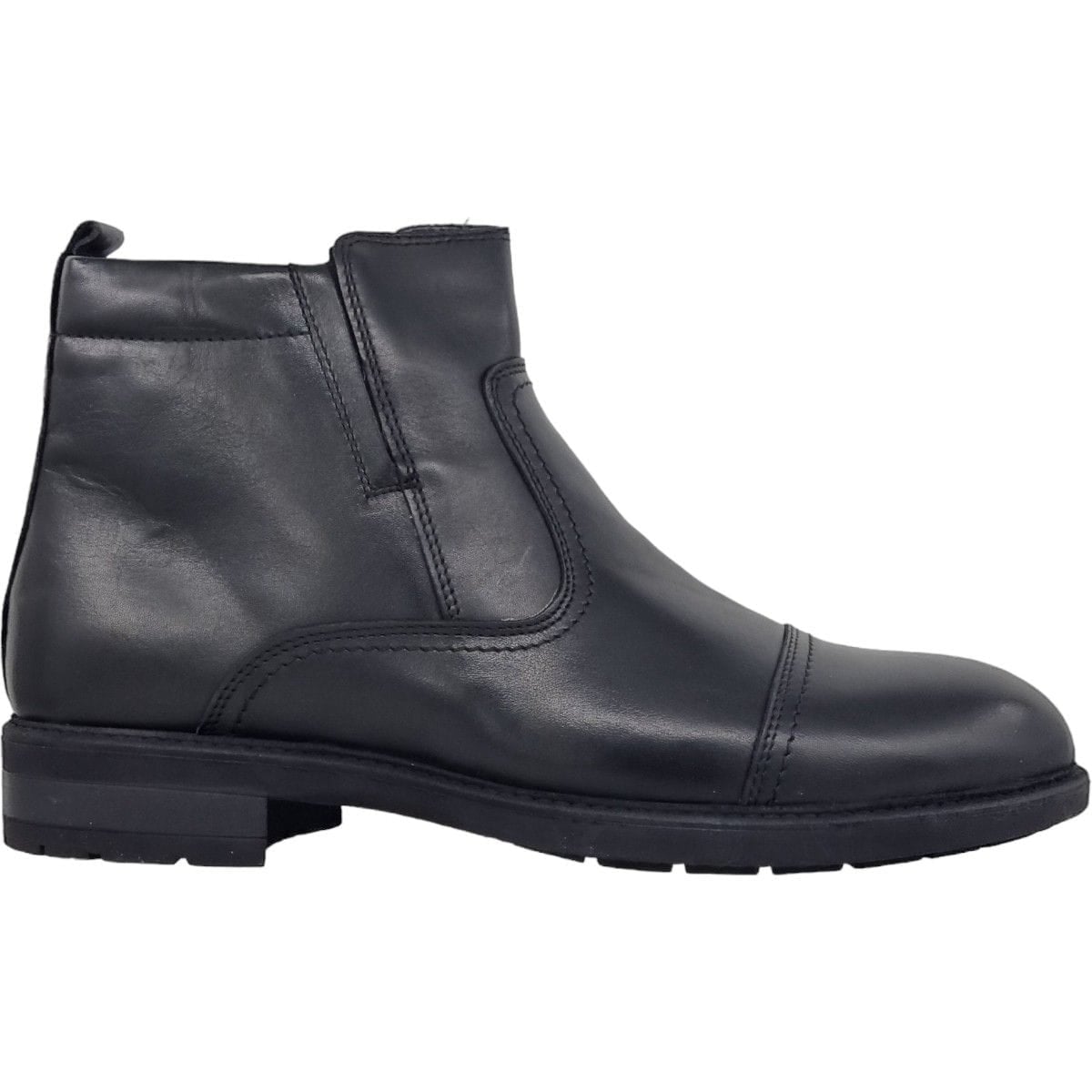 Ghete Bărbați Elegante Din Piele Naturală Culoare Neagră 50130