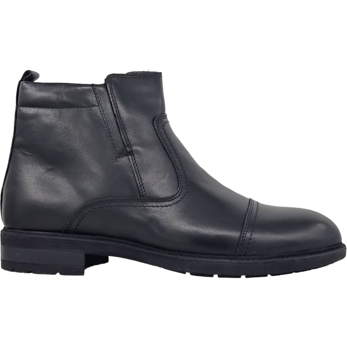 Ghete Bărbați Elegante Din Piele Naturală Culoare Neagră 50130