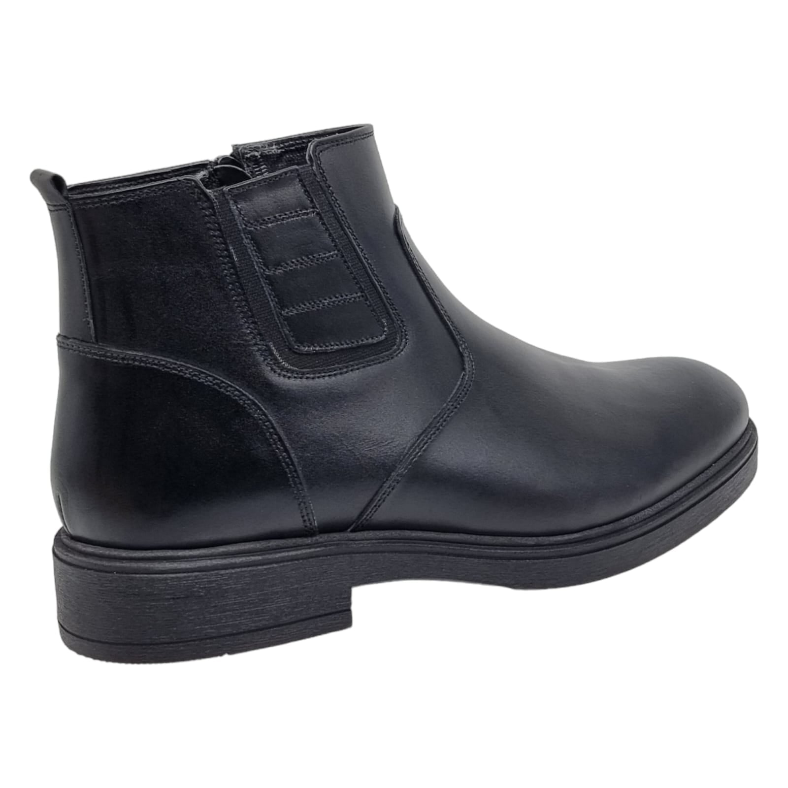 Ghete Bărbați Elegante Din Piele Naturală De Culoare Neagră 50128
