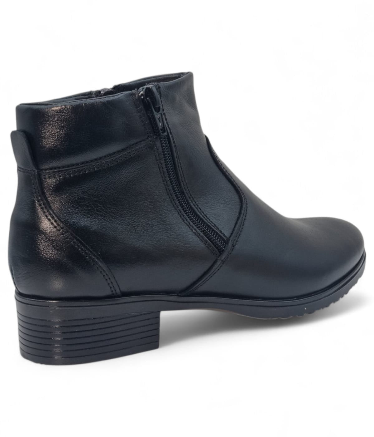 Ghete Bărbați Elegante Din Piele Naturală De Culoare Neagră 50141