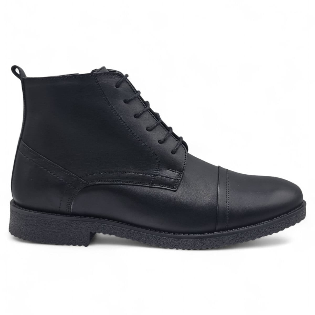 Ghete Bărbați Elegante Din Piele Naturală De Culoare Neagra 50135