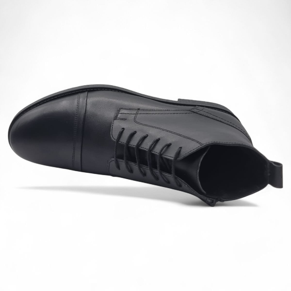 Ghete Bărbați Elegante Din Piele Naturală De Culoare Neagra 50135