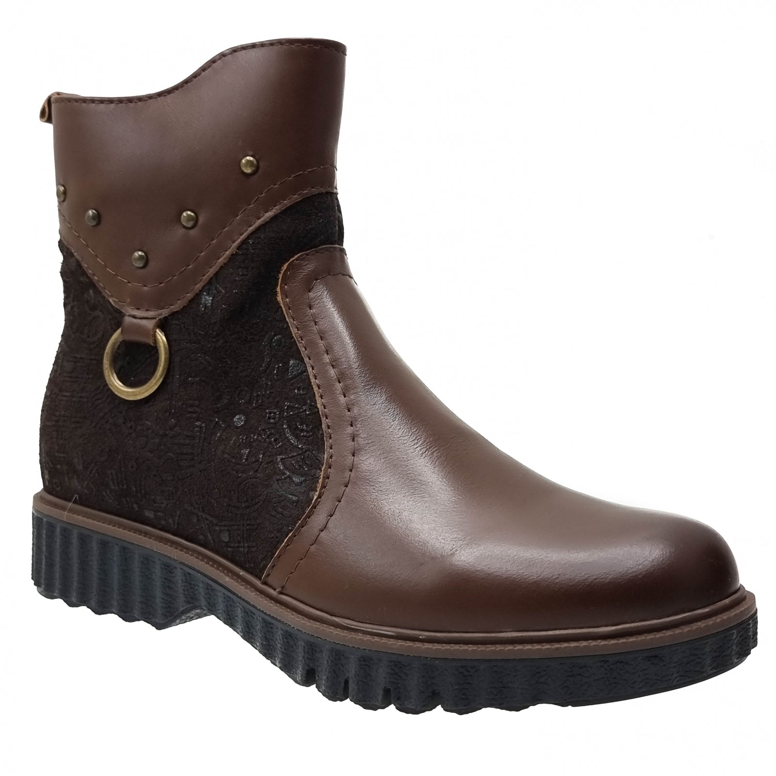 Ghete Damă Casual Din Piele Naturală Maro 1114