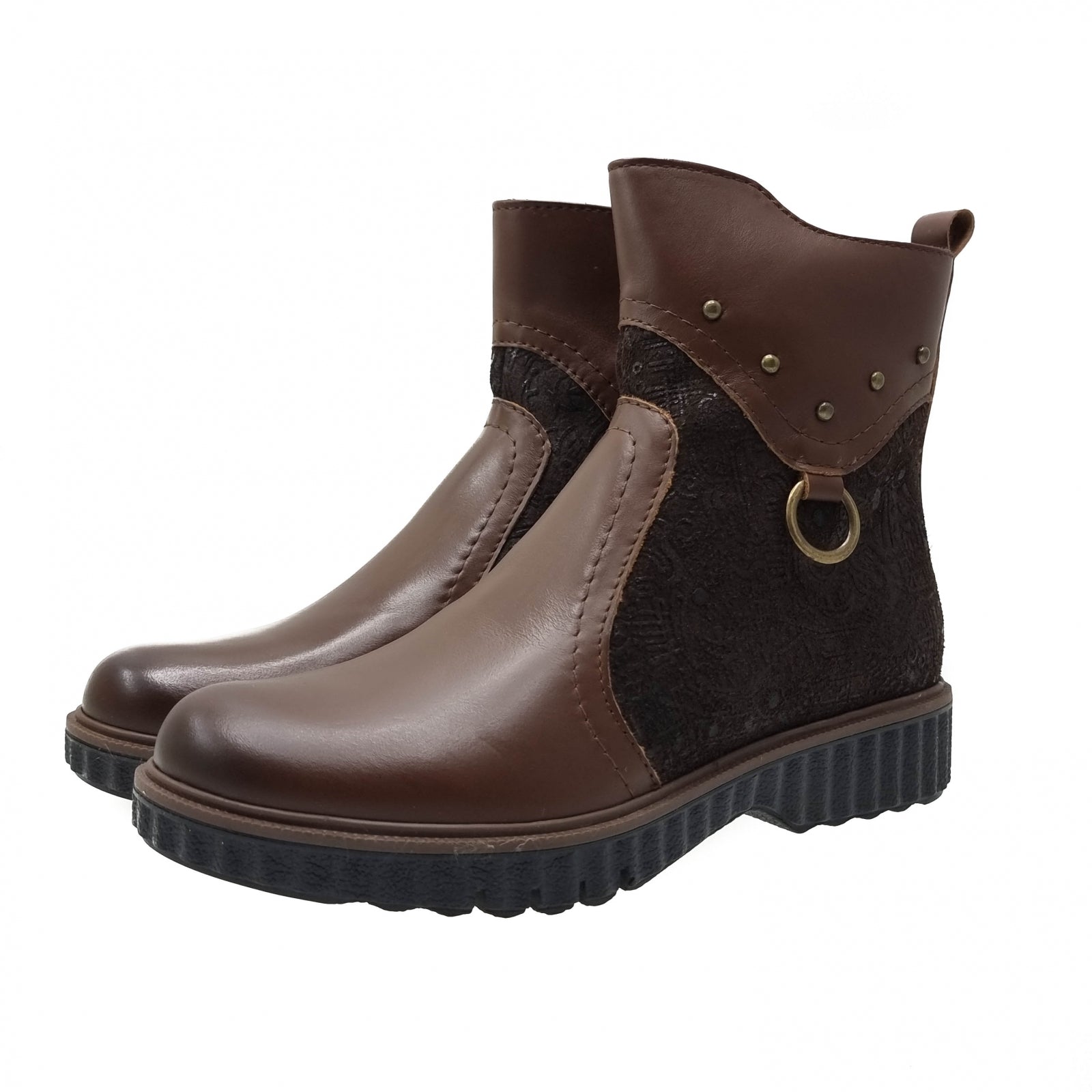 Ghete Damă Casual Din Piele Naturală Maro 1114