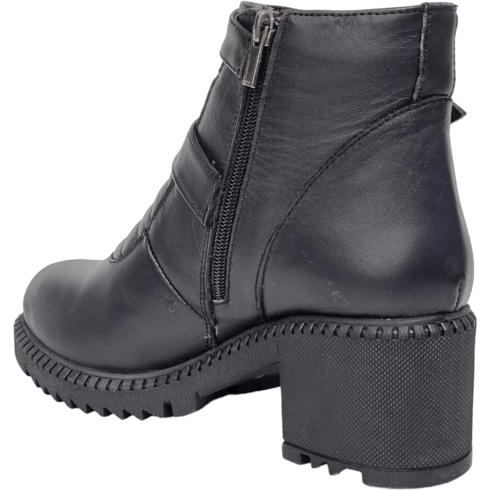 Ghete Damă Casual Din Piele Naturală Neagră 30152
