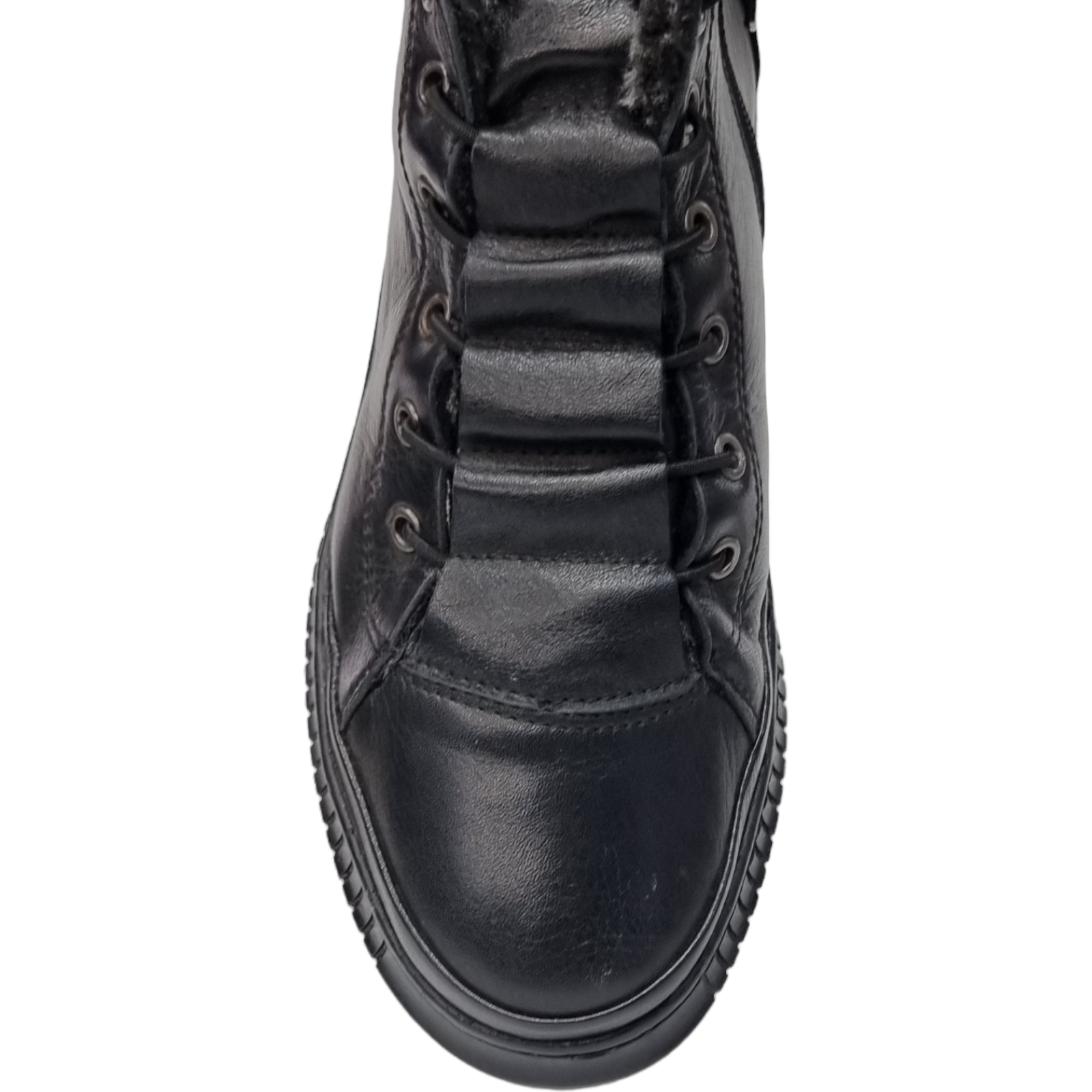 Ghete Damă Casual Din Piele Naturală Neagră 30168