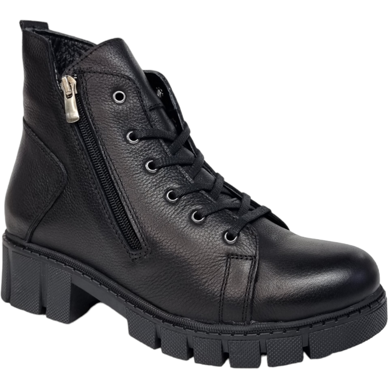Ghete Damă Casual Din Piele Naturală Neagră 30169