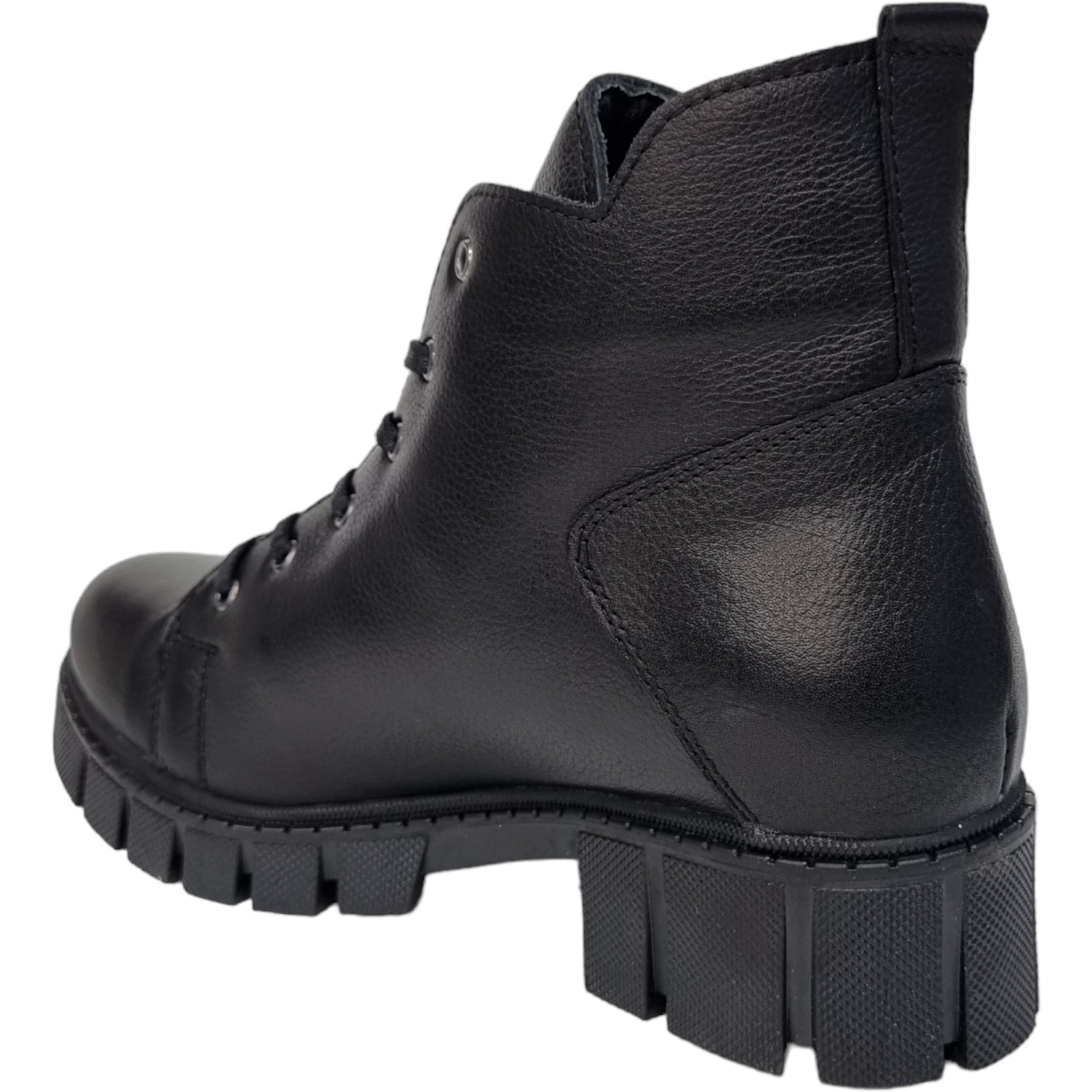 Ghete Damă Casual Din Piele Naturală Neagră 30169