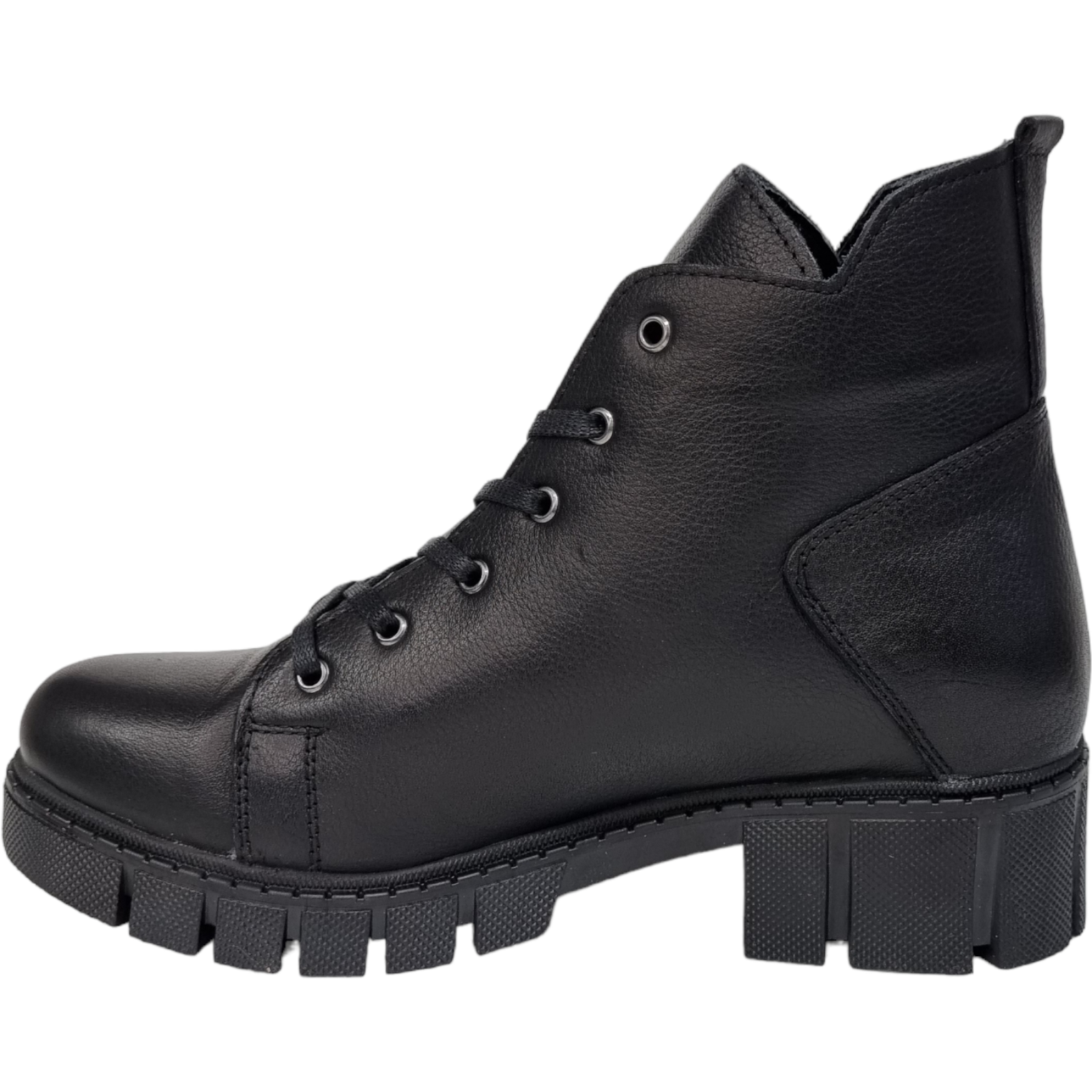 Ghete Damă Casual Din Piele Naturală Neagră 30169