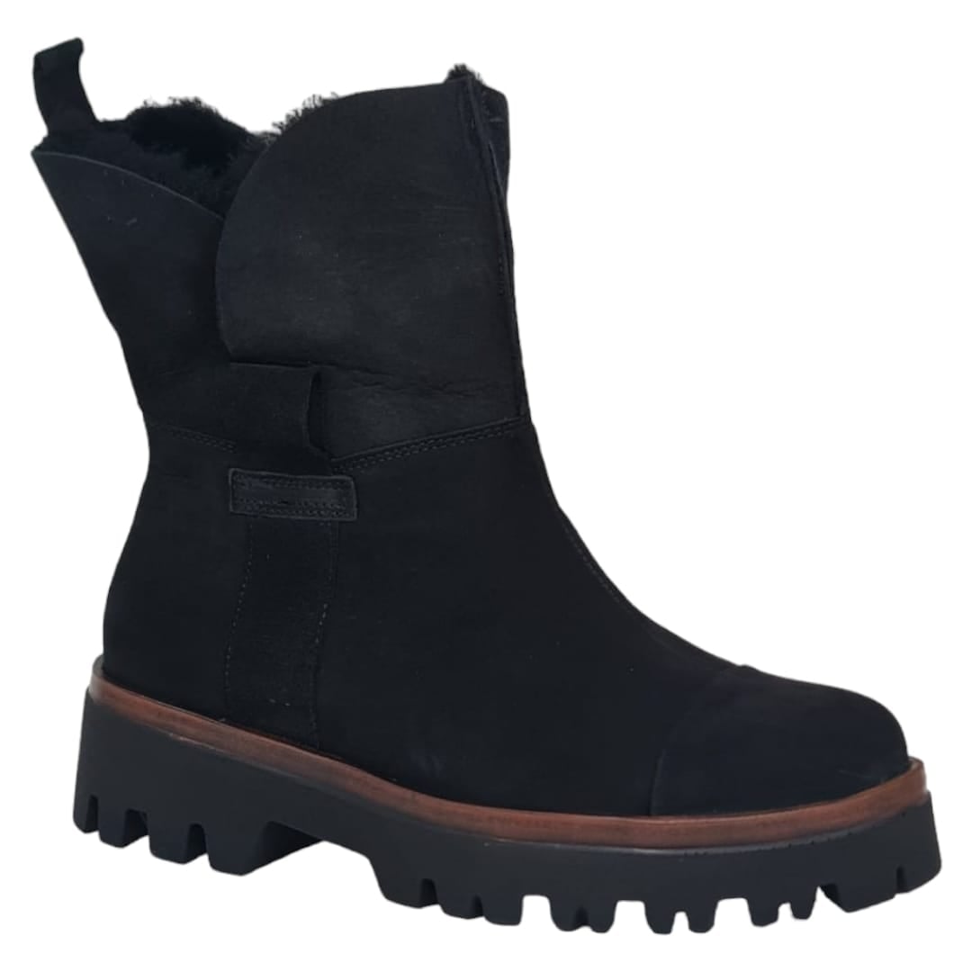 Ghete Damă Casual Din Piele Naturala Neagră 8517