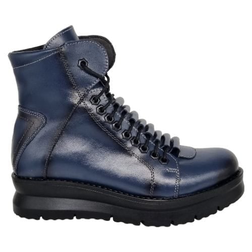 Ghete Damă Casual Din Piele Naturală Blue 30264