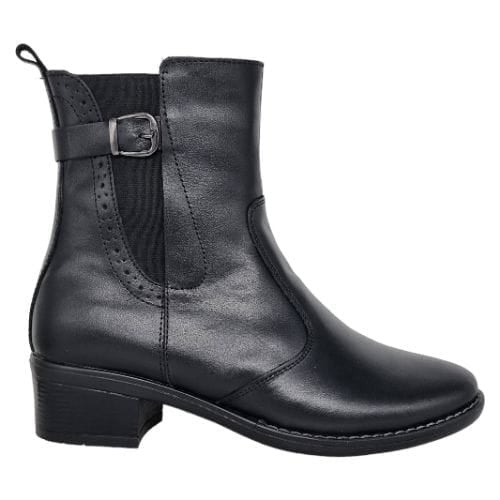 Ghete Damă Casual Din Piele Naturală Neagră 30265