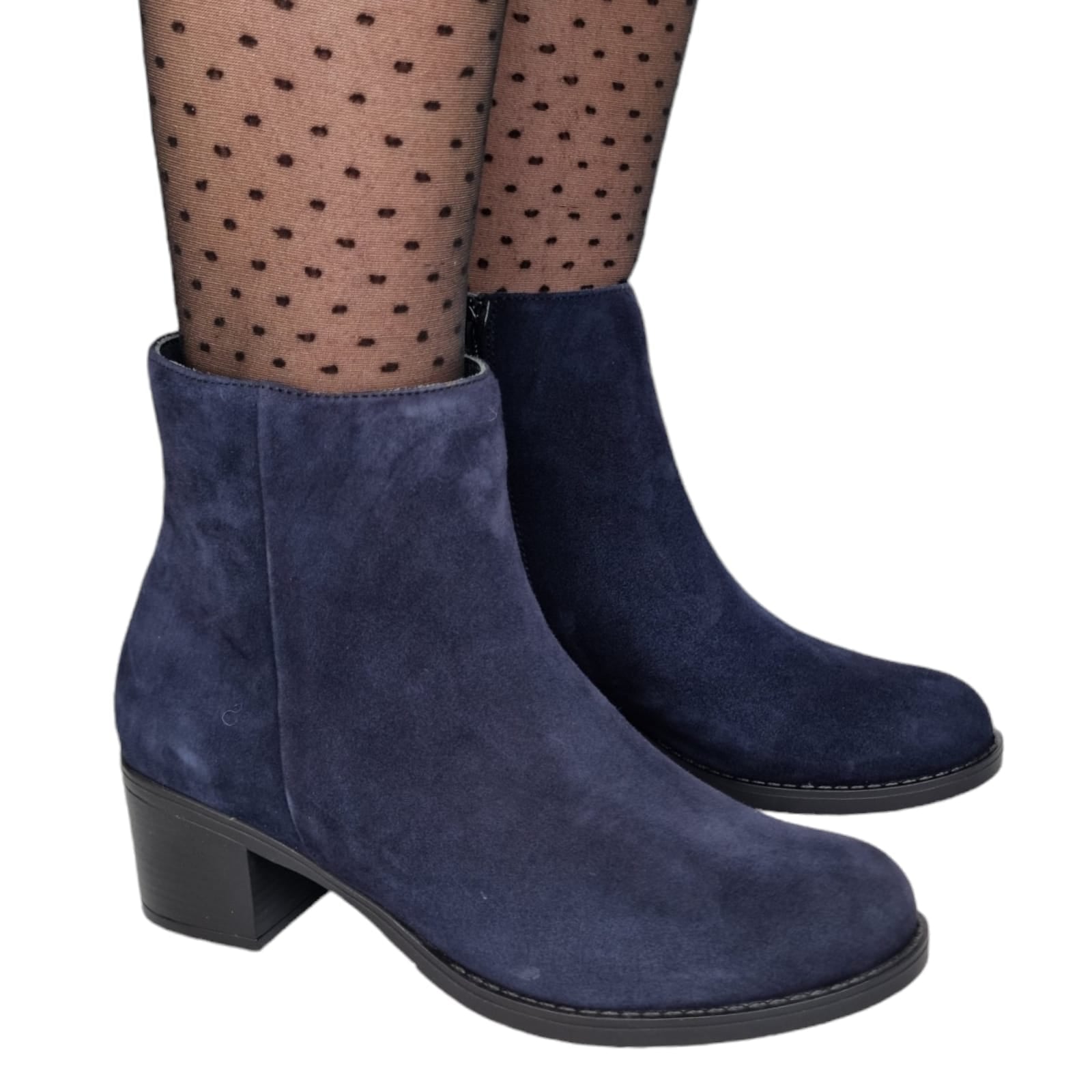 Ghete Damă Casual Din Piele Naturală Blue 30275