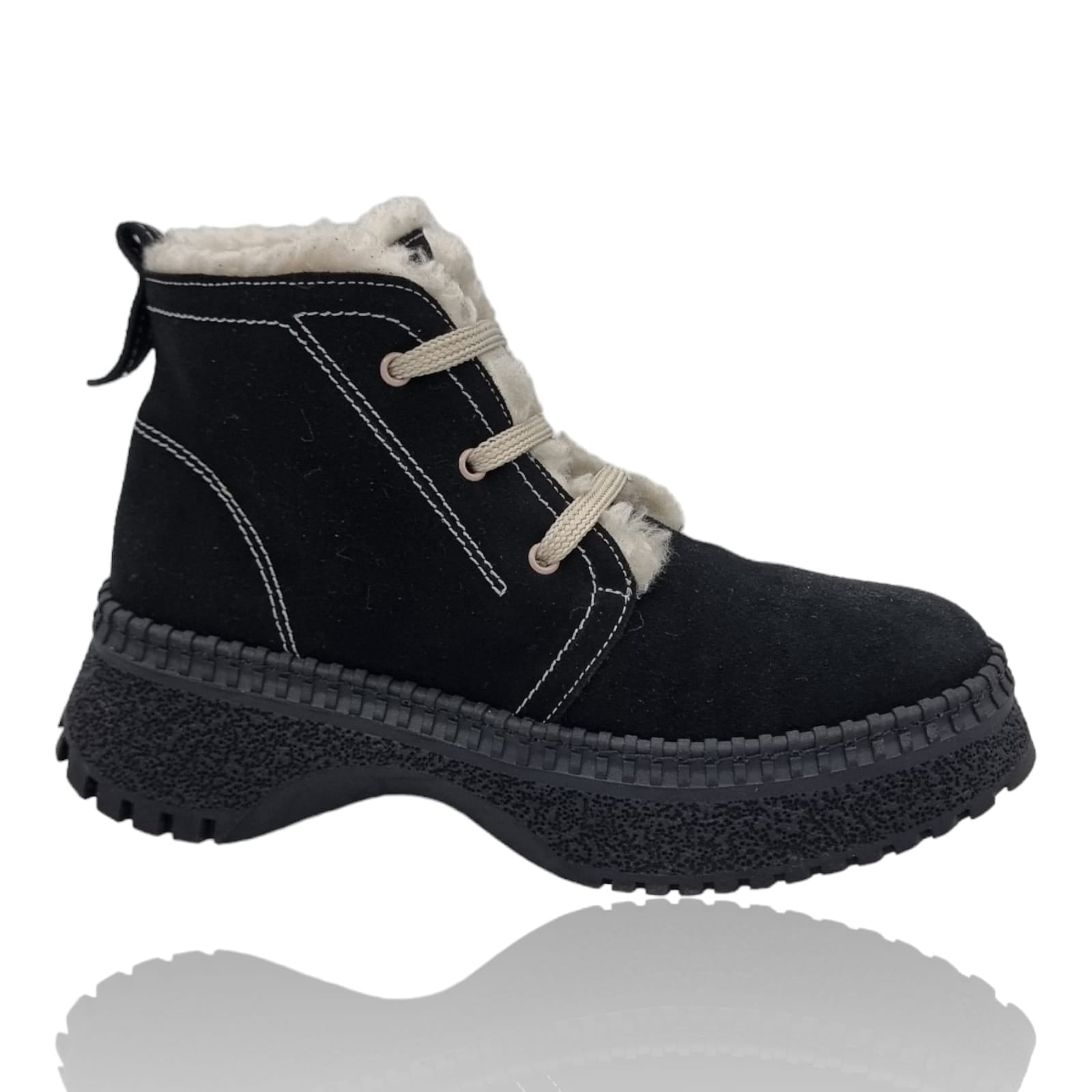 Ghete Damă Casual Din Piele Naturală Neagră Vel 30323