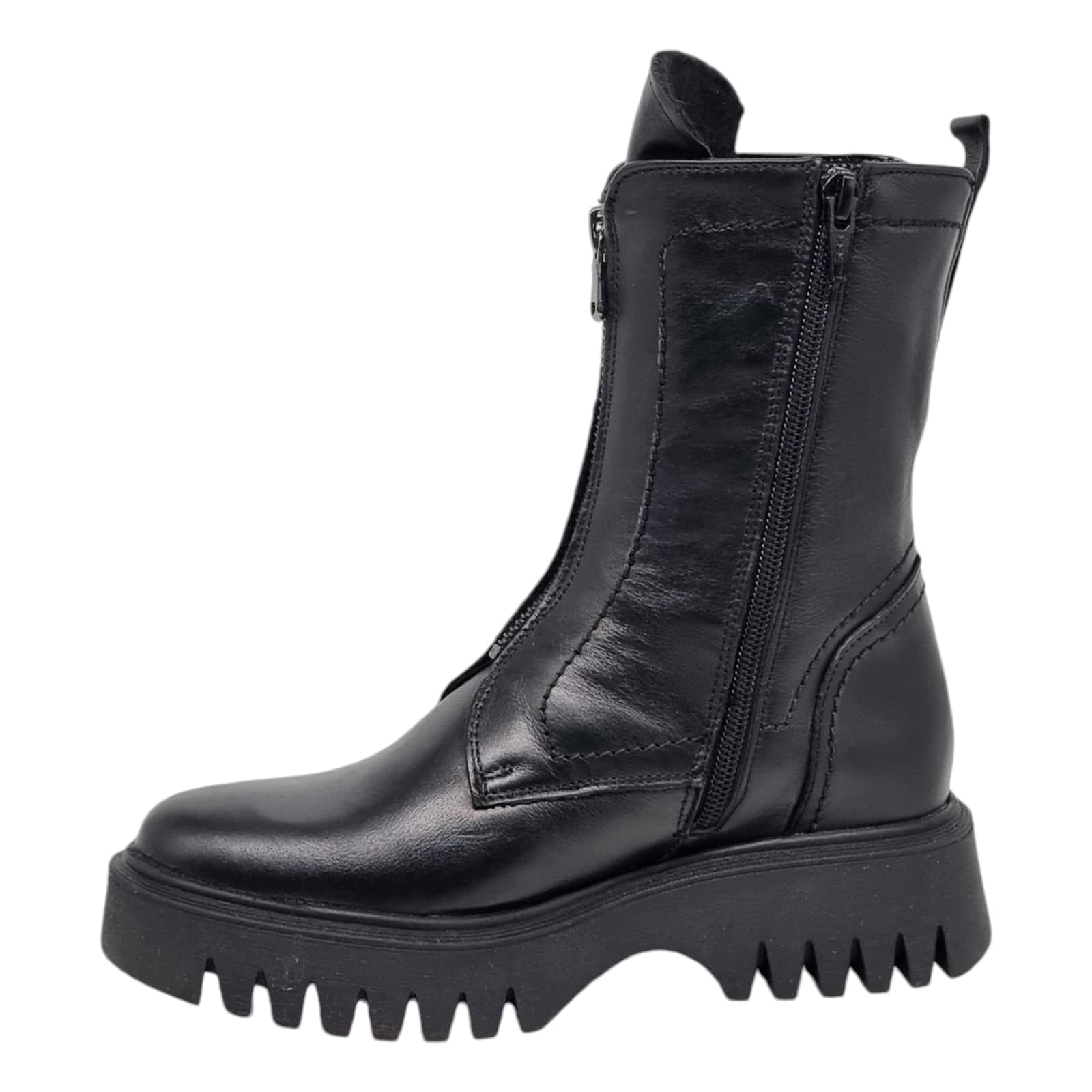 Ghete Damă Casual Din Piele Naturală Neagră 30336