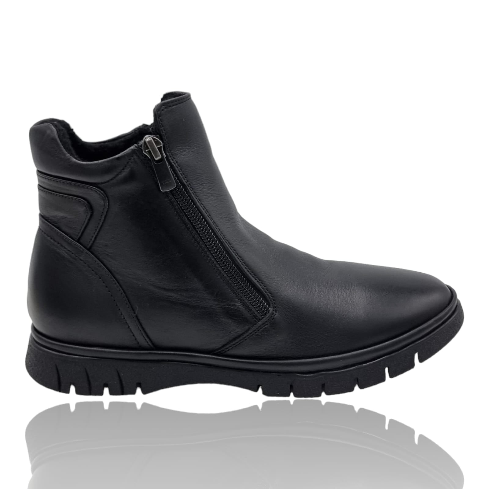 Ghete Damă Casual Din Piele Naturală Neagră 30324