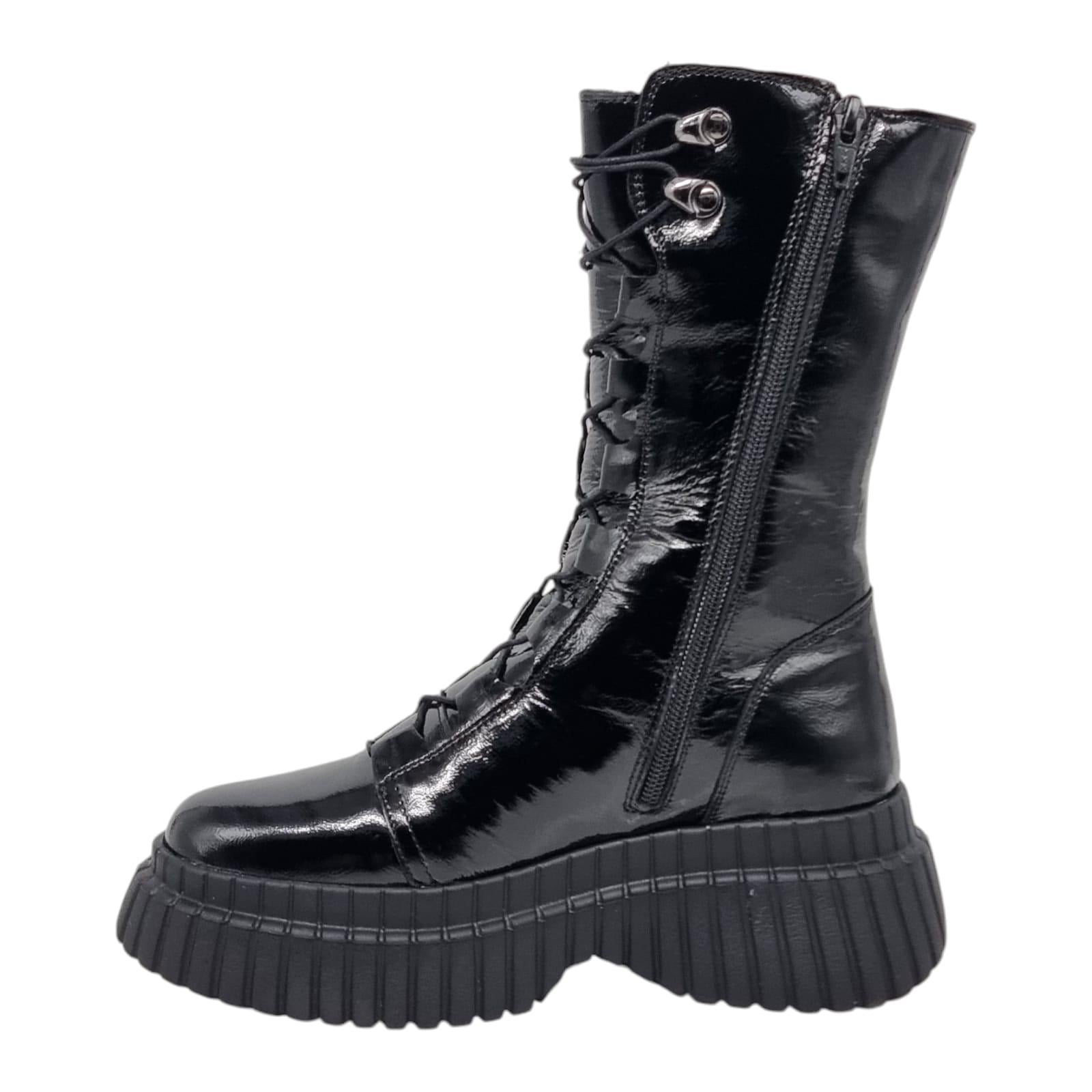Ghete Damă Casual Din Piele Naturală Neagră 30341