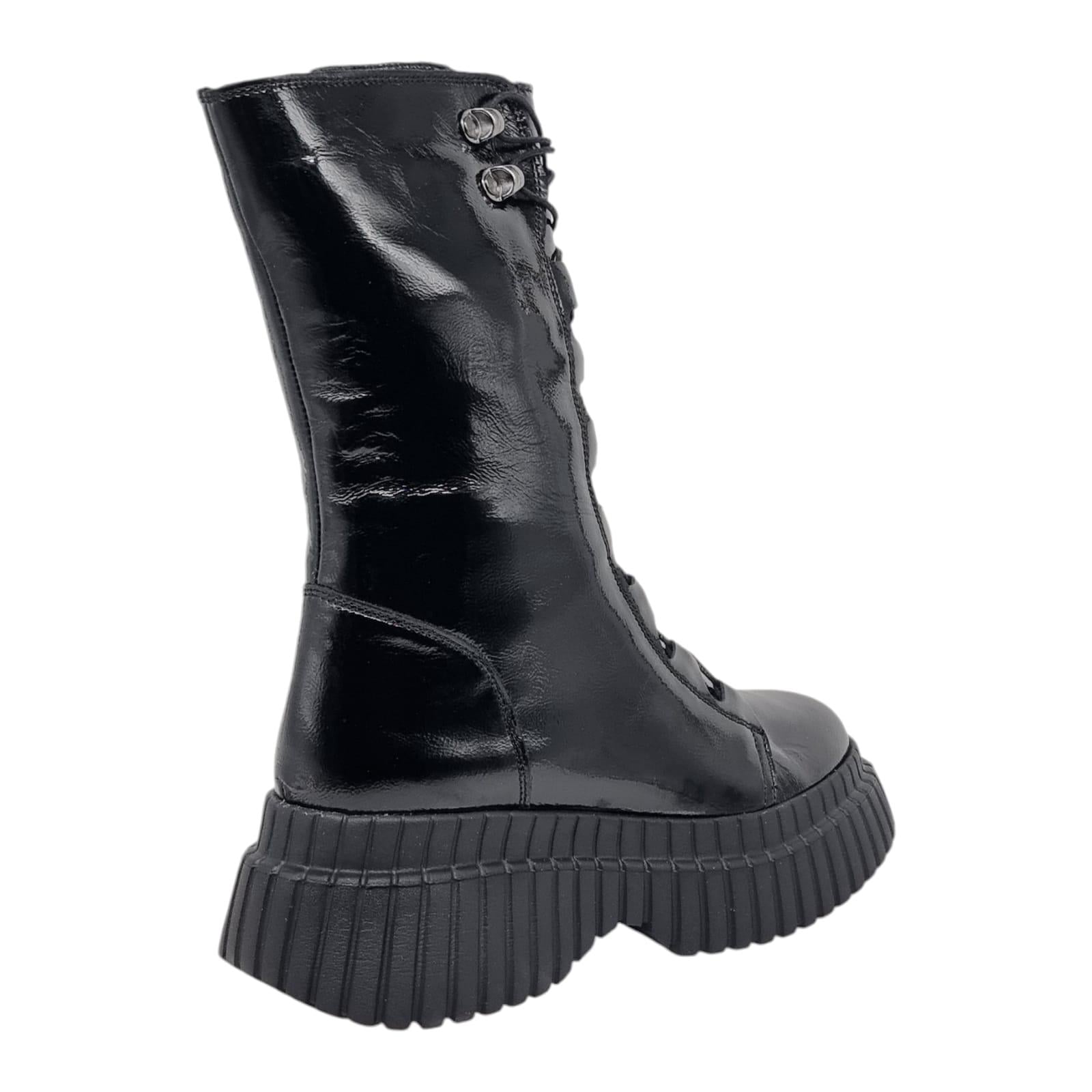 Ghete Damă Casual Din Piele Naturală Neagră 30341