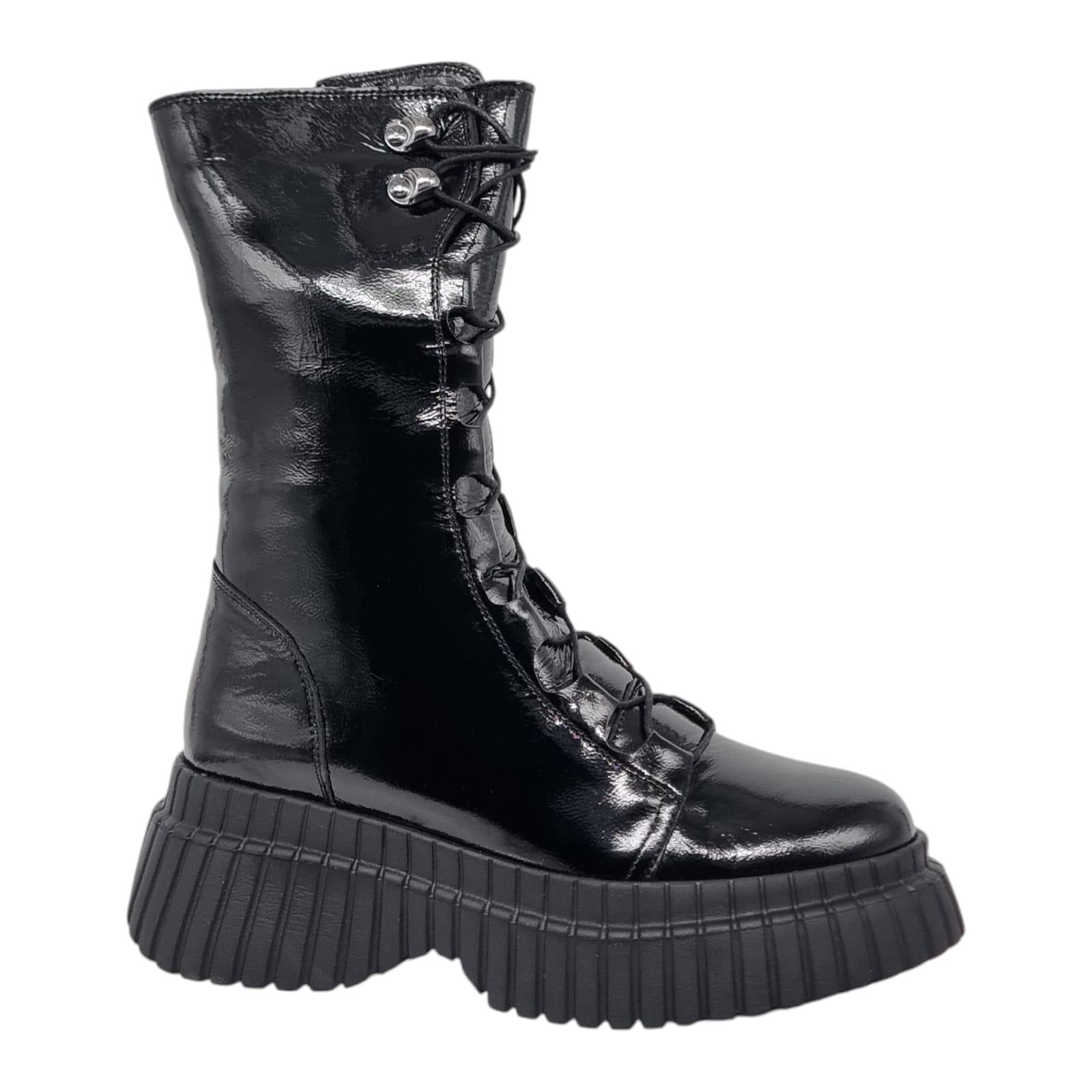 Ghete Damă Casual Din Piele Naturală Neagră 30341