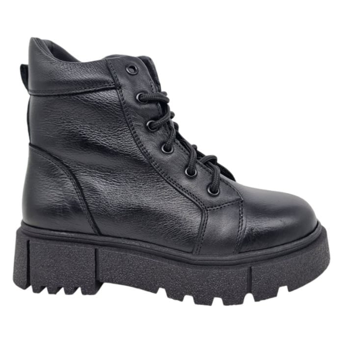 Ghete Damă Casual Din Piele Naturală Neagră 30347