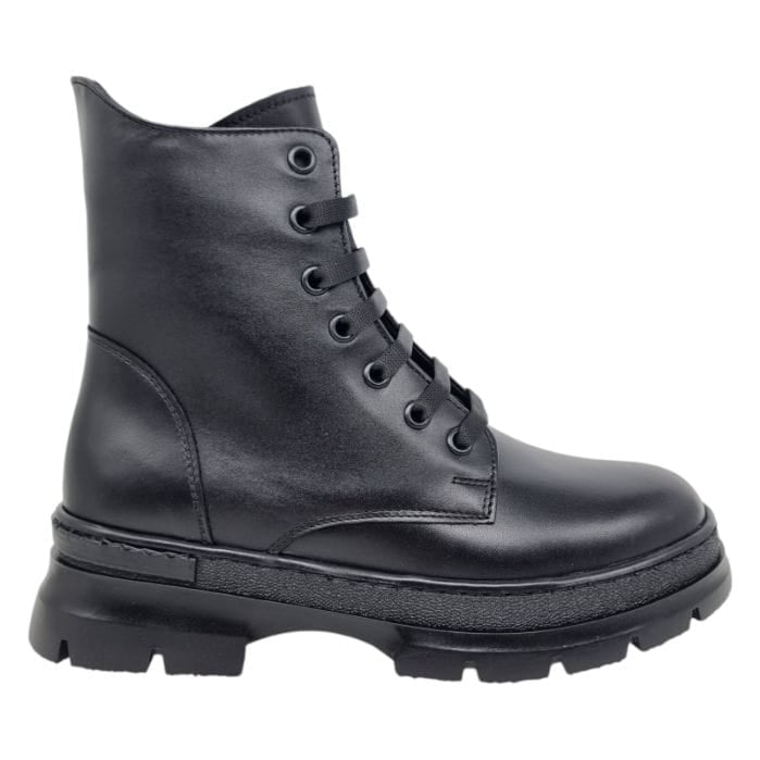 Ghete Damă Casual Din Piele Naturală Neagră 30350
