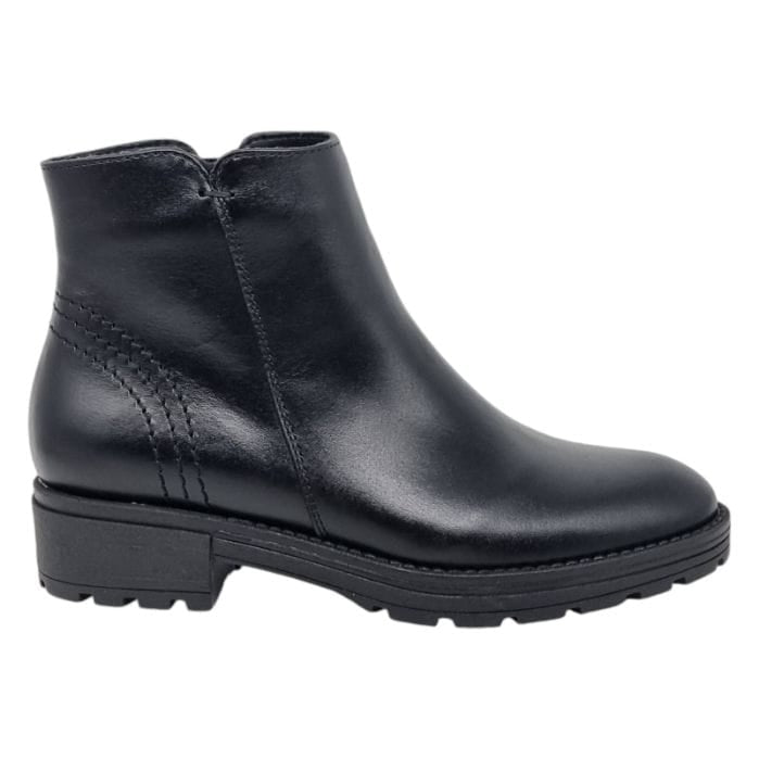 Ghete Damă Casual Din Piele Naturală Neagră 30357