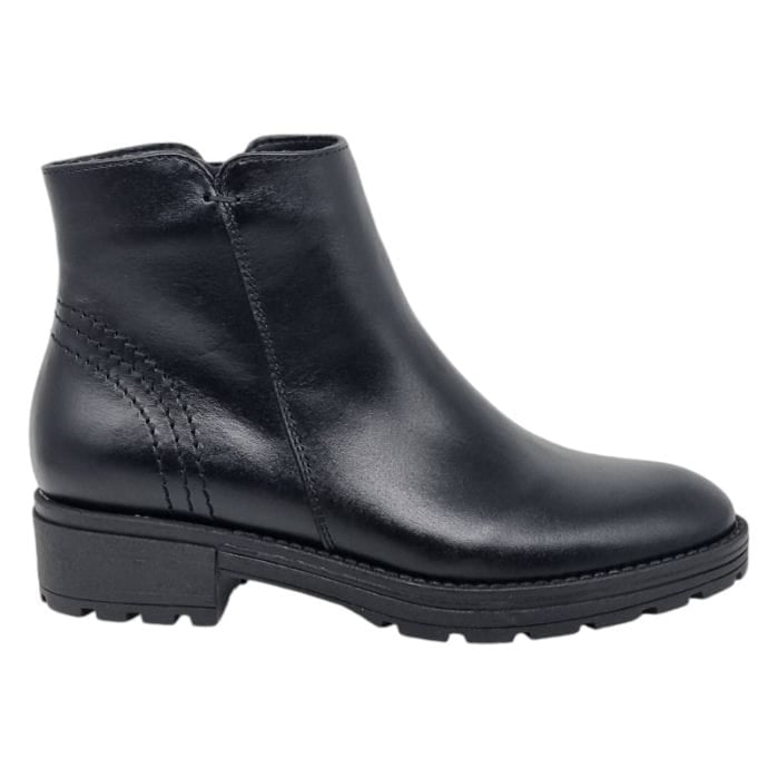 Ghete Damă Casual Din Piele Naturală Neagră 30357
