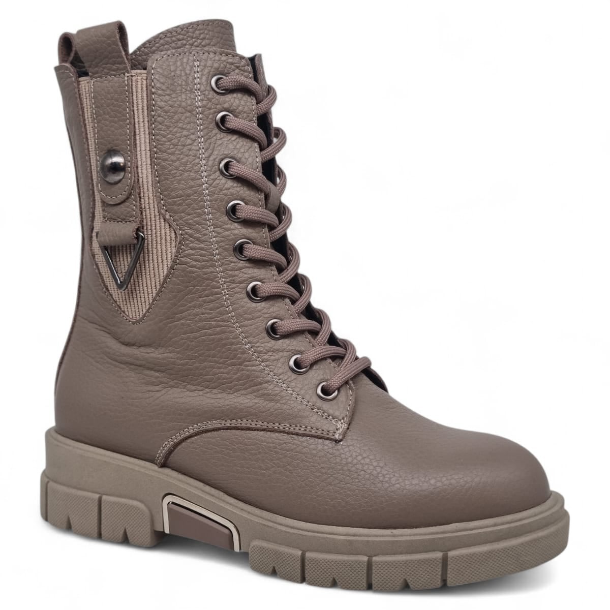Ghete Damă Casual Din Piele Naturală Bej 30317