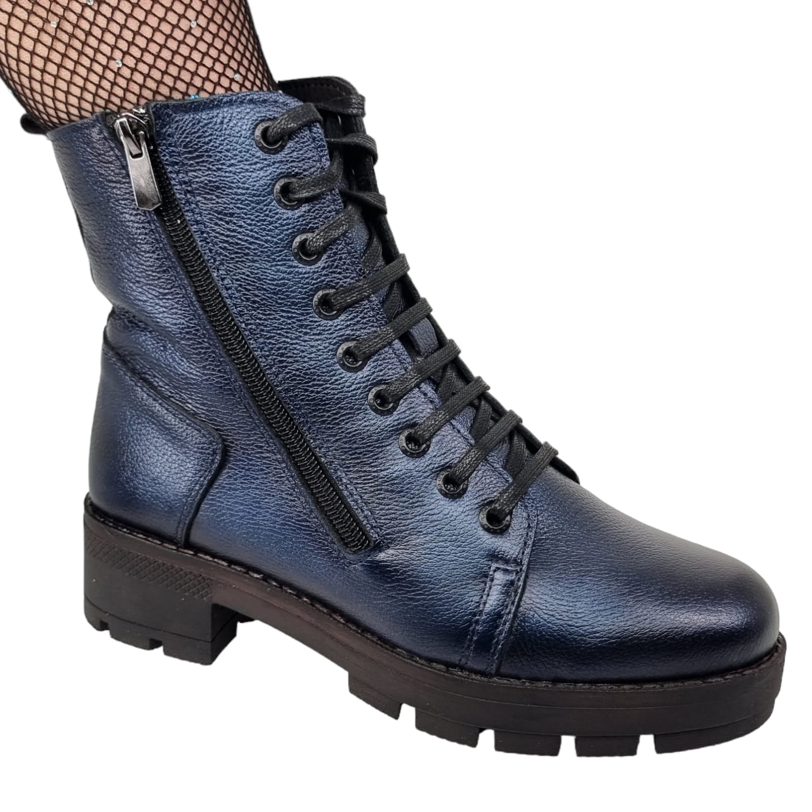 Ghete Damă Casual Din Piele Naturală Blue Sidef 30121