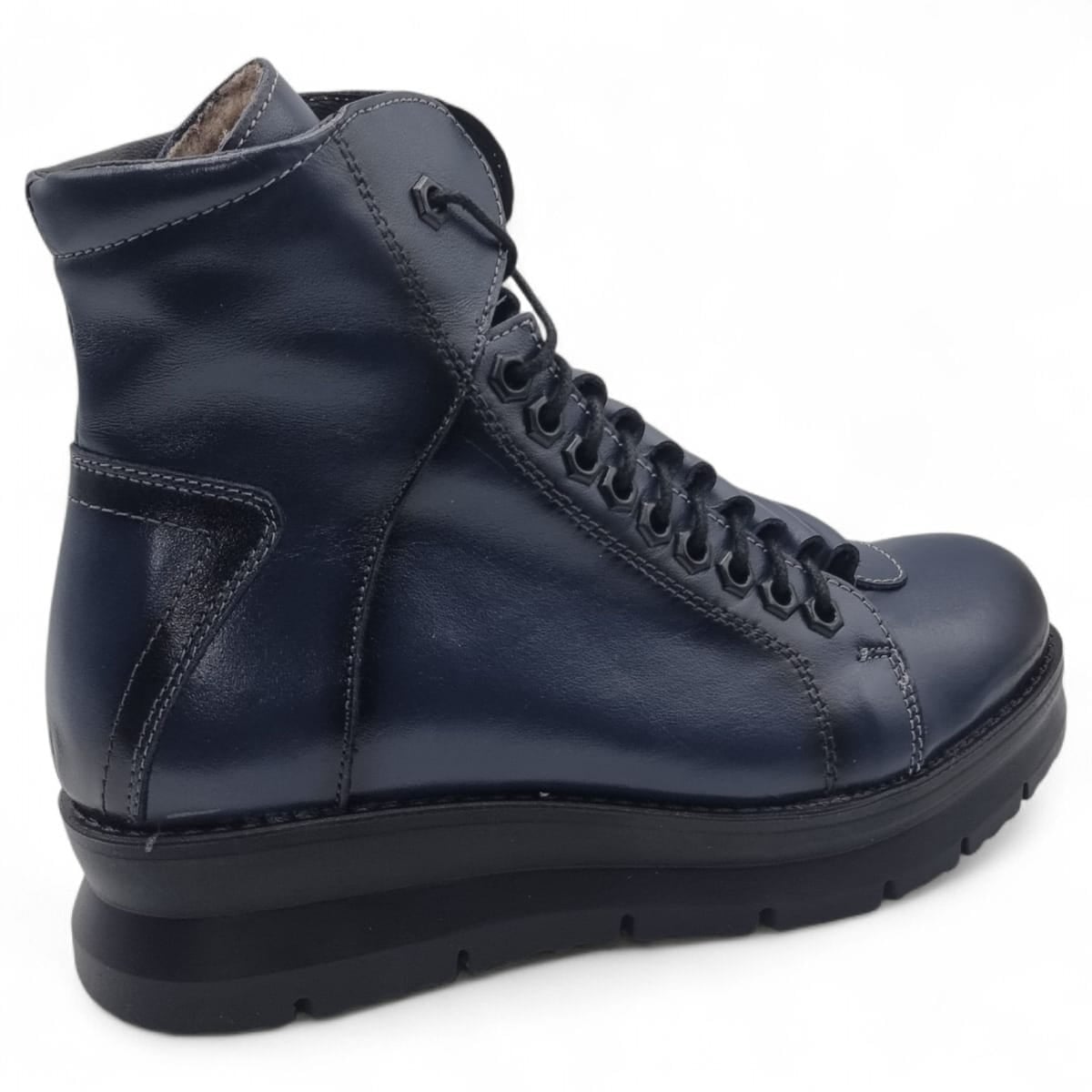 Ghete Damă Casual Din Piele Naturală Blue 30264