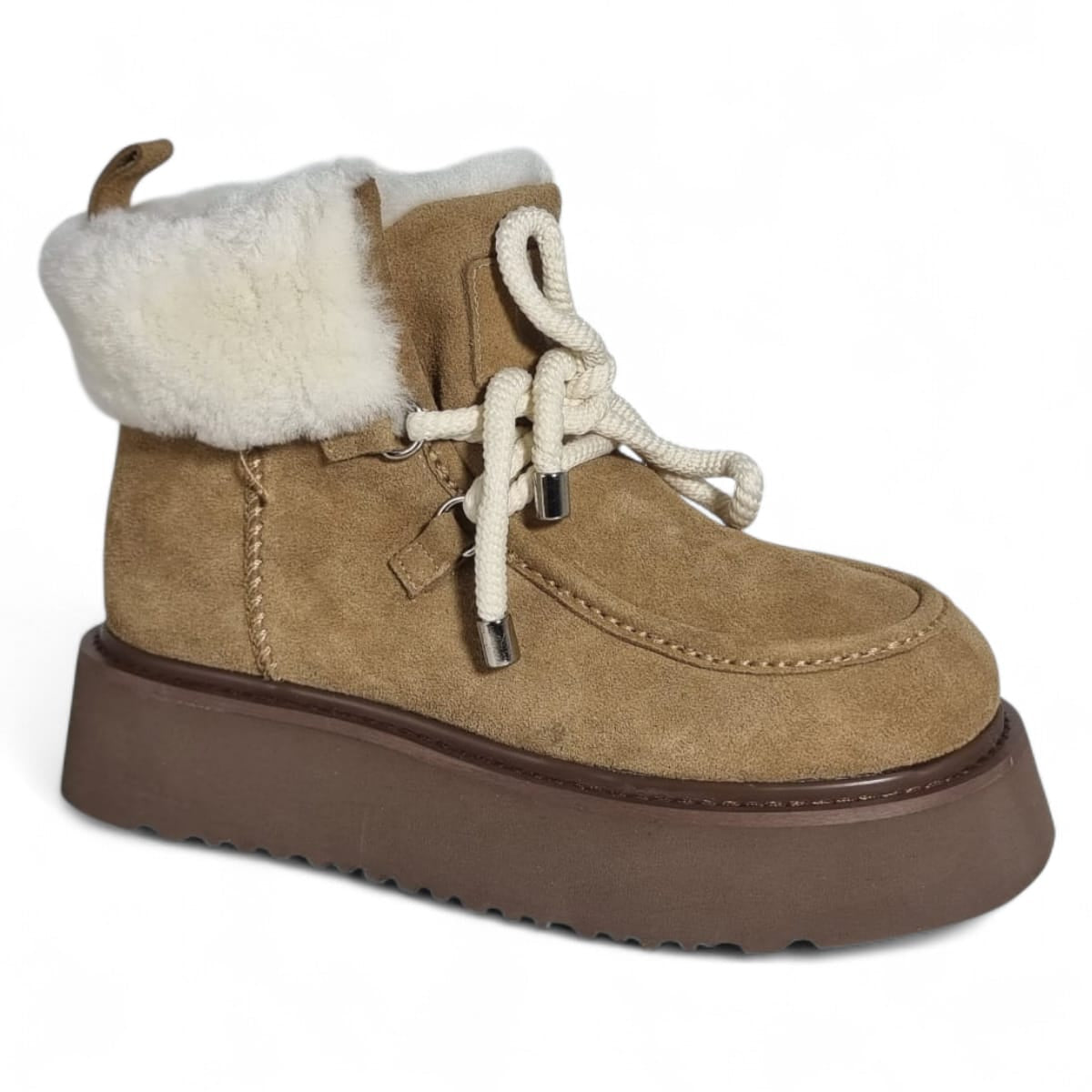 Ghete Damă Casual Din Piele Naturală Coniac 30382