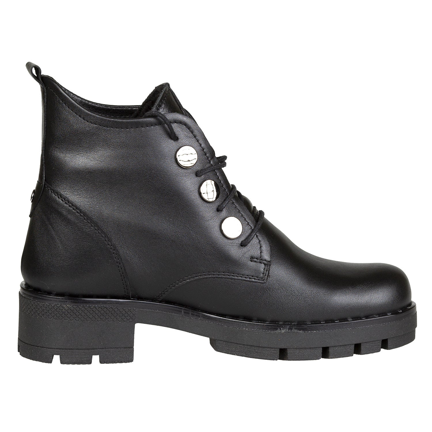 Ghete Damă Casual Din Piele Naturală Neagră 30111