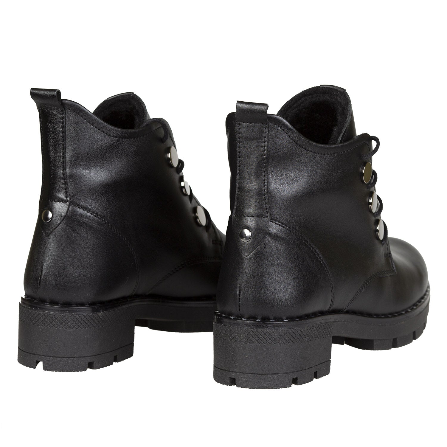 Ghete Damă Casual Din Piele Naturală Neagră 30111
