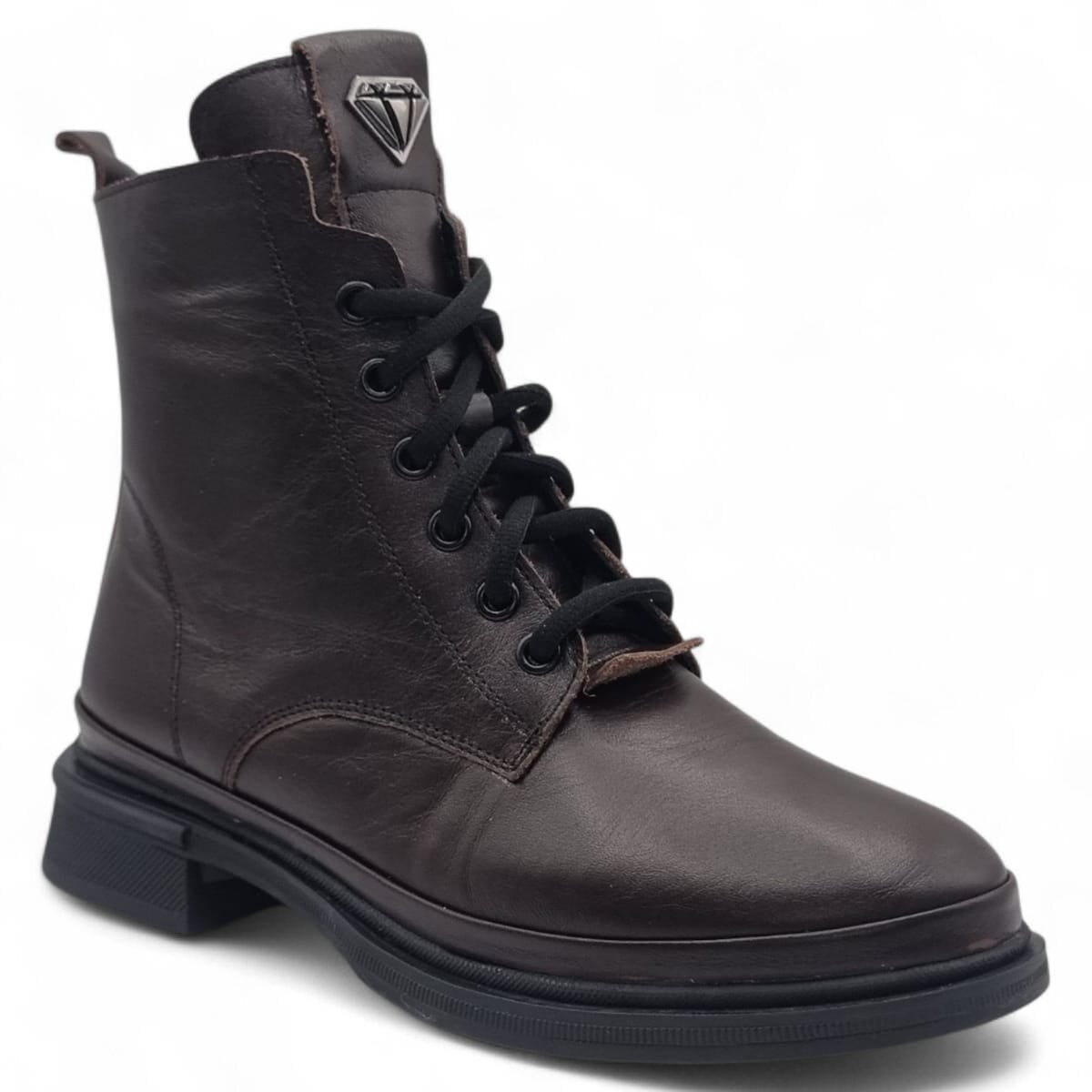 Ghete Damă Casual Din Piele Naturală Kafe 30402