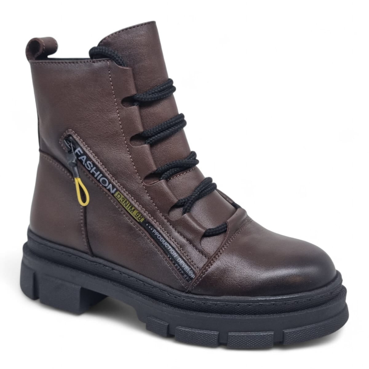 Ghete Damă Casual Din Piele Naturală Maro 30354