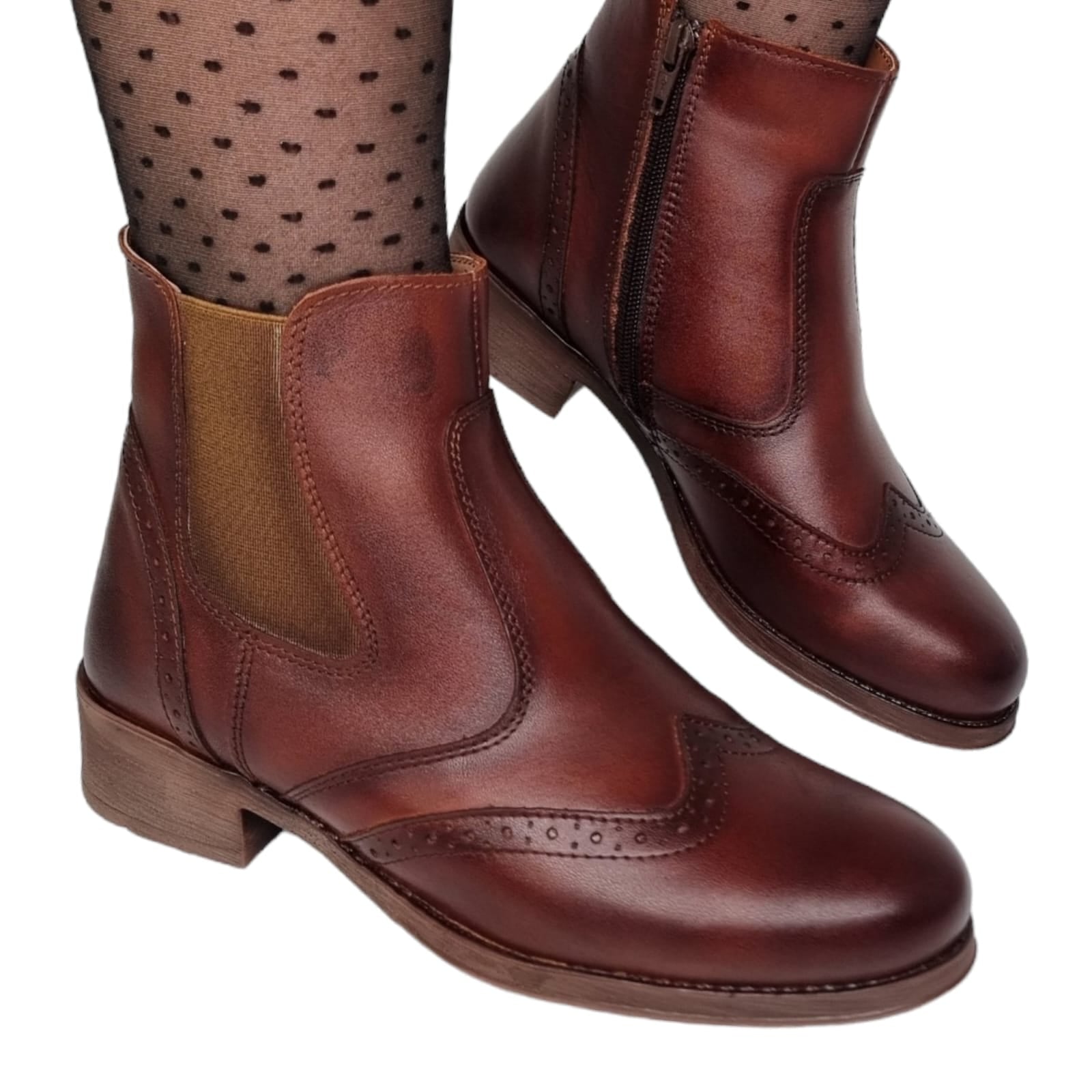 Ghete Damă Casual Din Piele Naturală Maro 30234