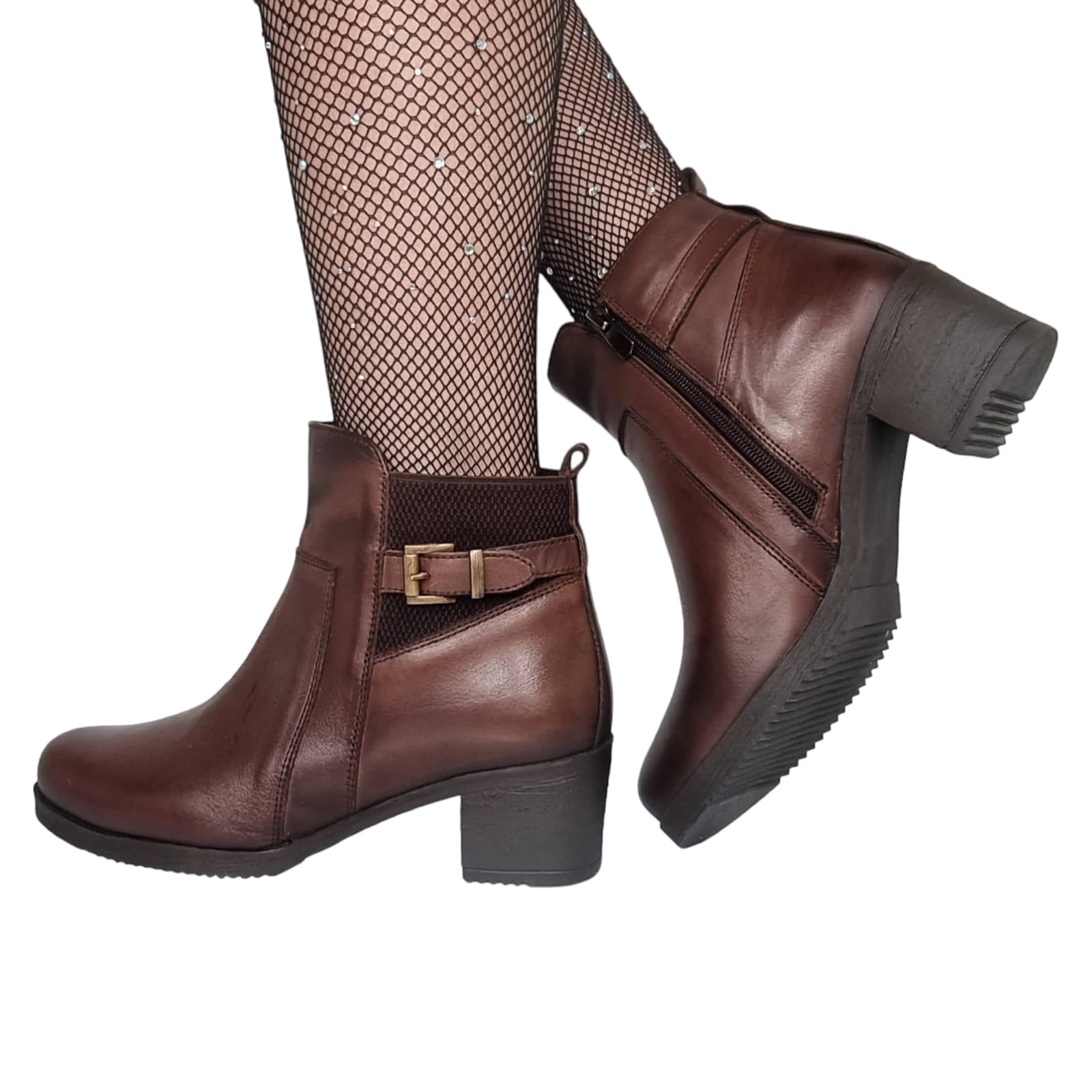 Ghete Damă Casual Din Piele Naturală Maro Cafe 30210