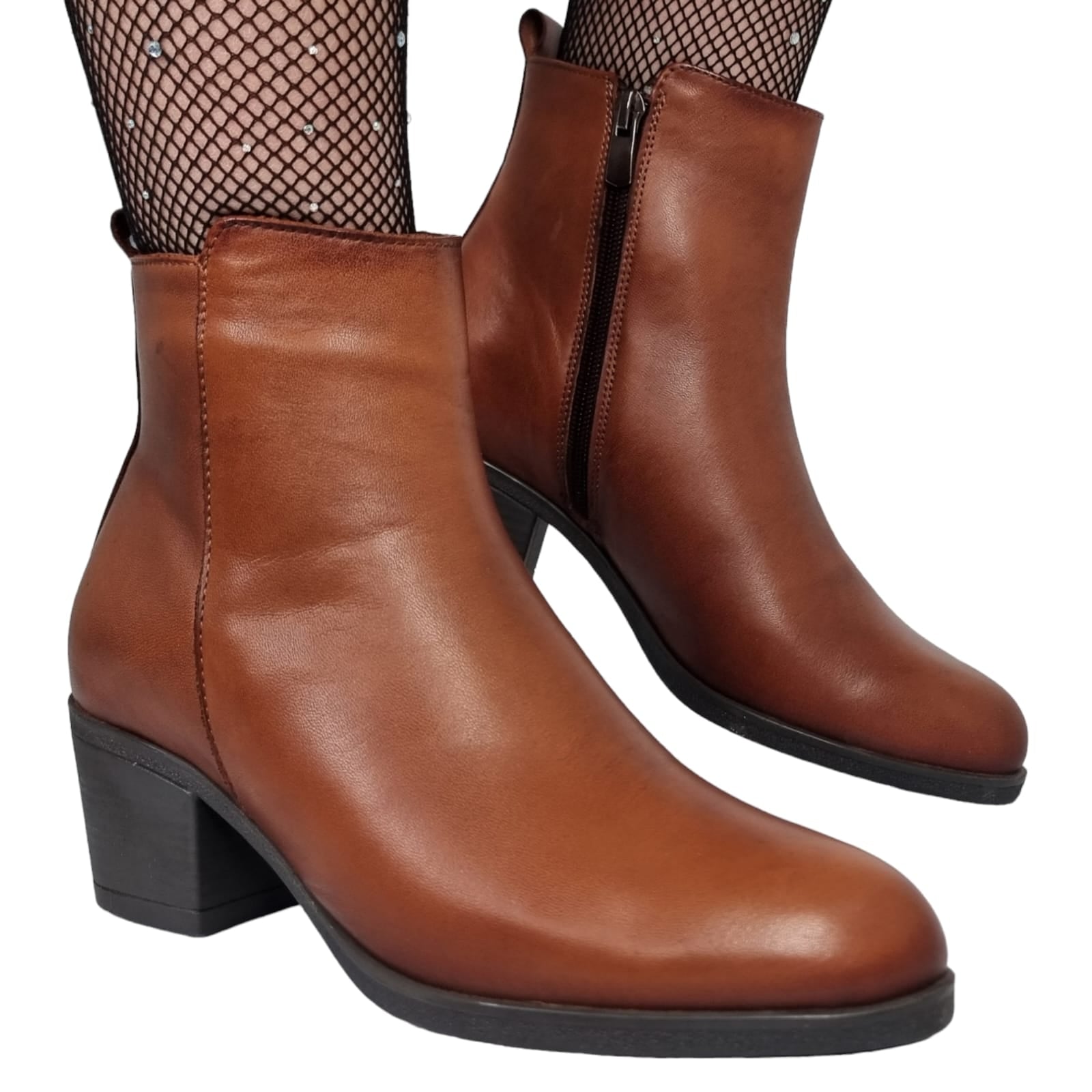 Ghete Damă Casual Din Piele Naturală Maro 30211