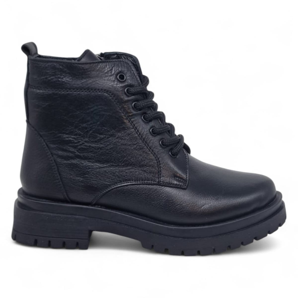 Ghete Damă Casual Din Piele Naturală Neagra 30250