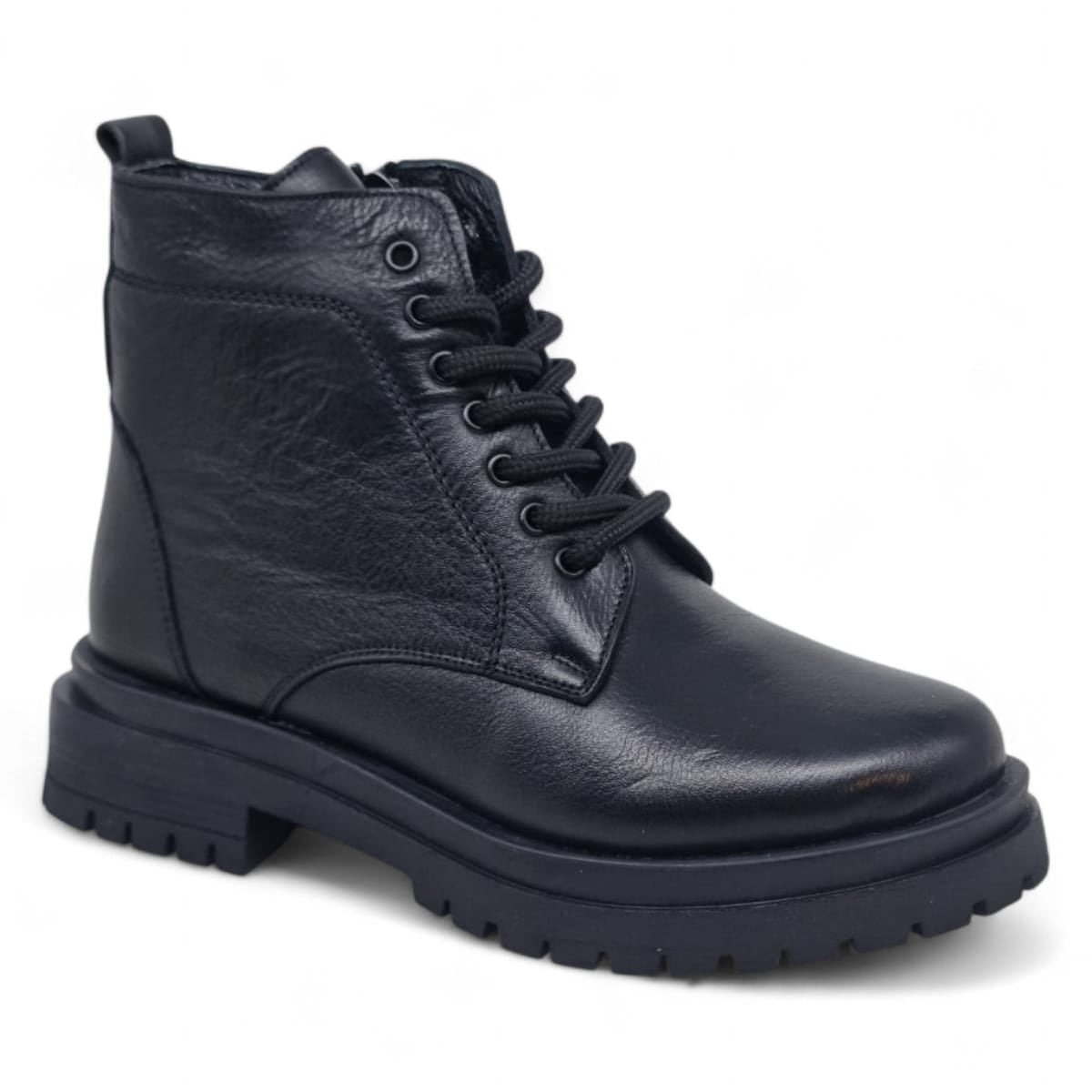 Ghete Damă Casual Din Piele Naturală Neagra 30250