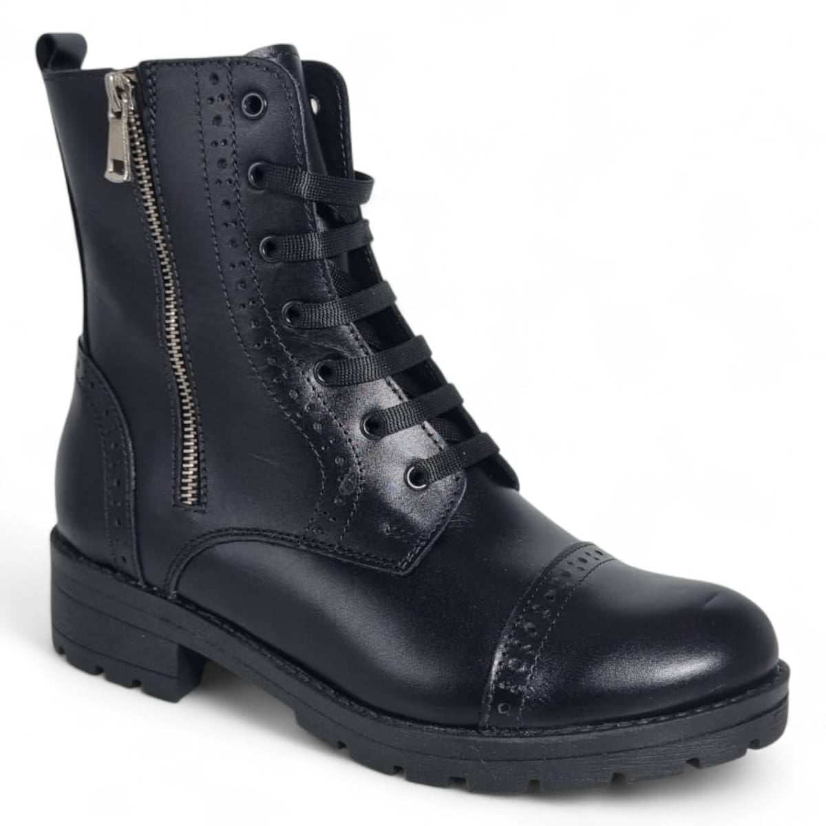 Ghete Damă Casual Din Piele Naturală Neagră 30353