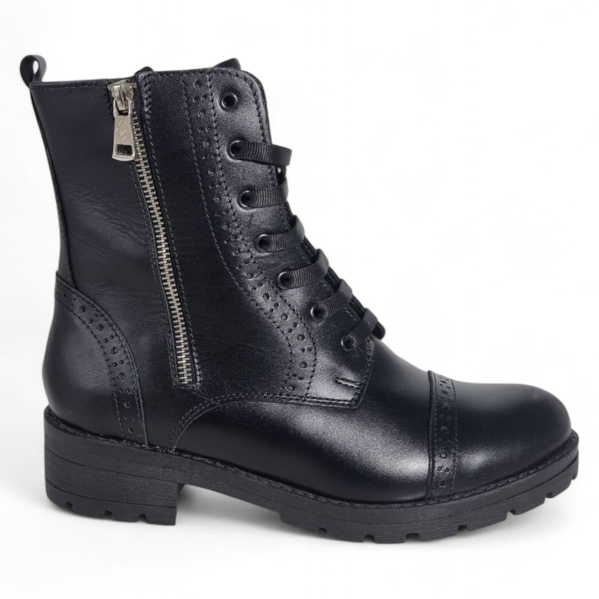 Ghete Damă Casual Din Piele Naturală Neagră 30353