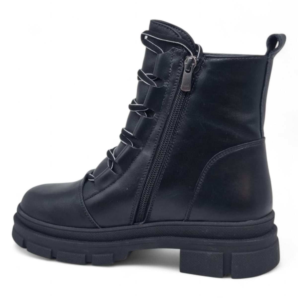 Ghete Damă Casual Din Piele Naturală Neagră 30355