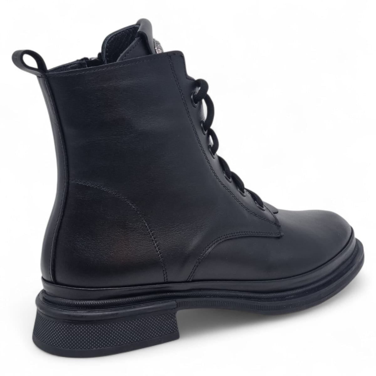 Ghete Damă Casual Din Piele Naturală Neagră 30385