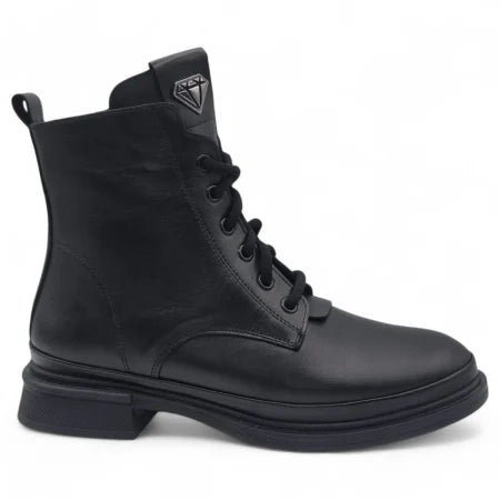Ghete Damă Casual Din Piele Naturală Neagră 30385