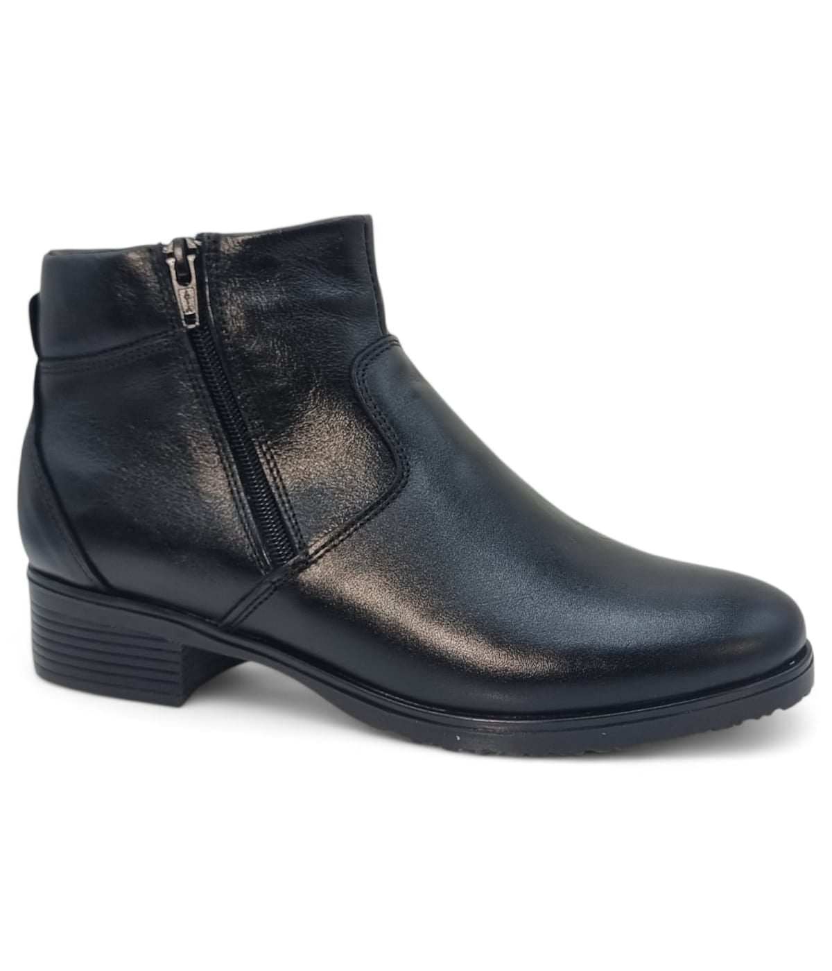 Ghete Damă Casual Din Piele Naturală Neagră 30407