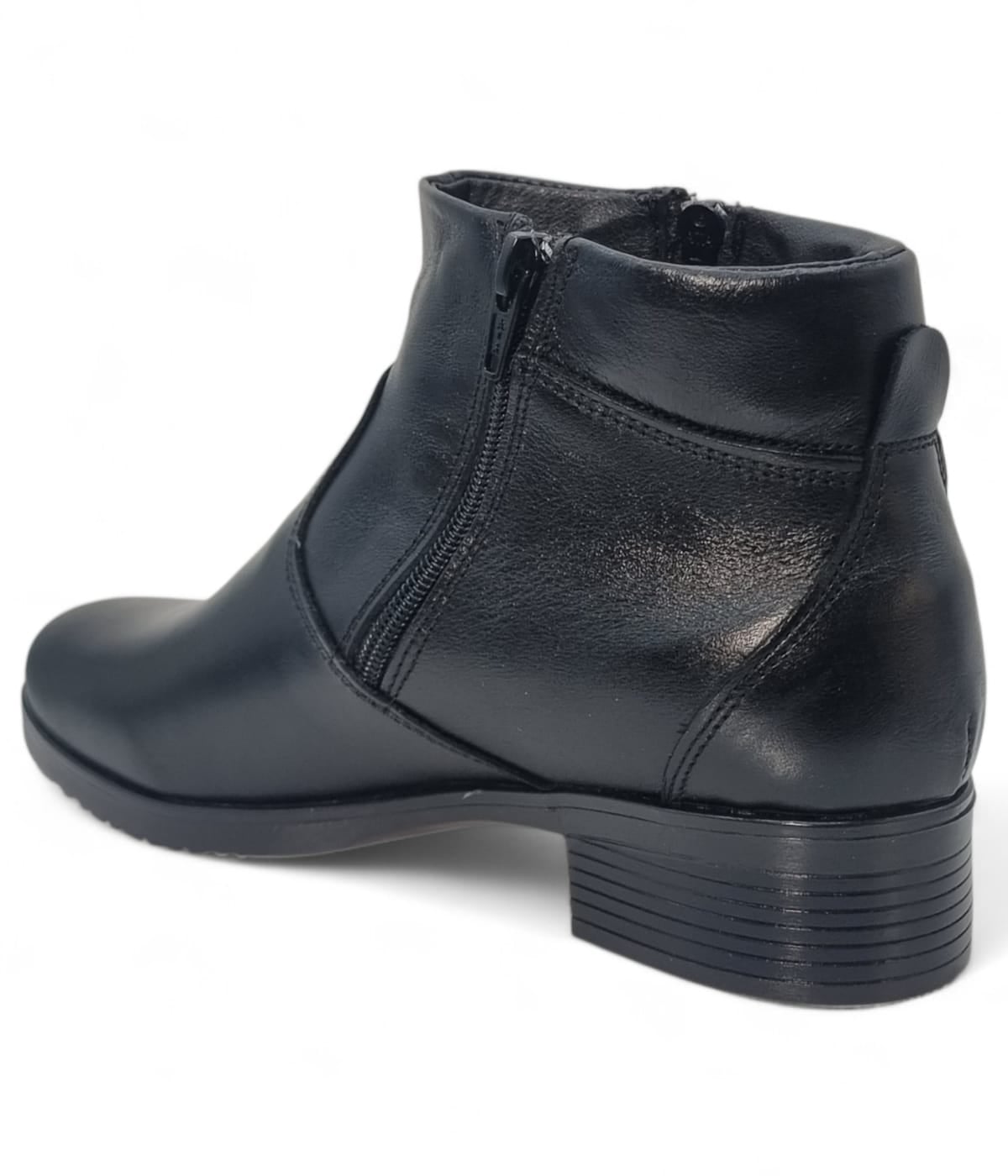 Ghete Damă Casual Din Piele Naturală Neagră 30407