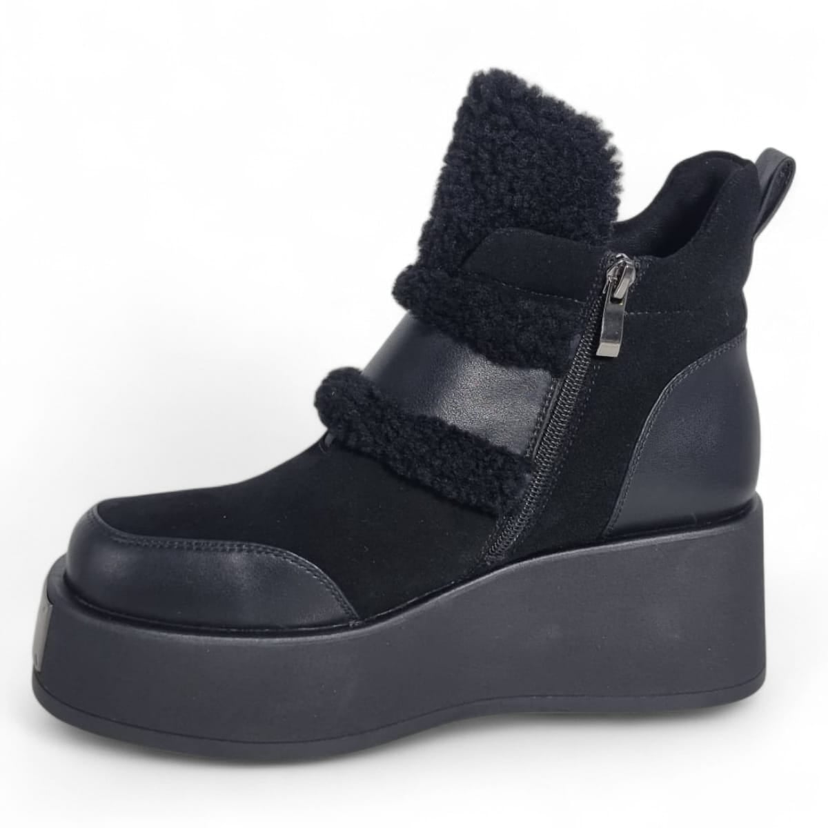 Ghete Damă Casual Din Piele Naturală NEGRU VEL 30409