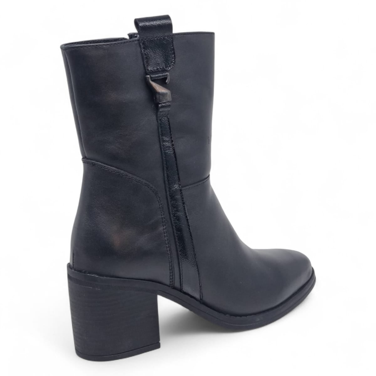 Ghete Damă Casual Din Piele Naturală Neagră 30410