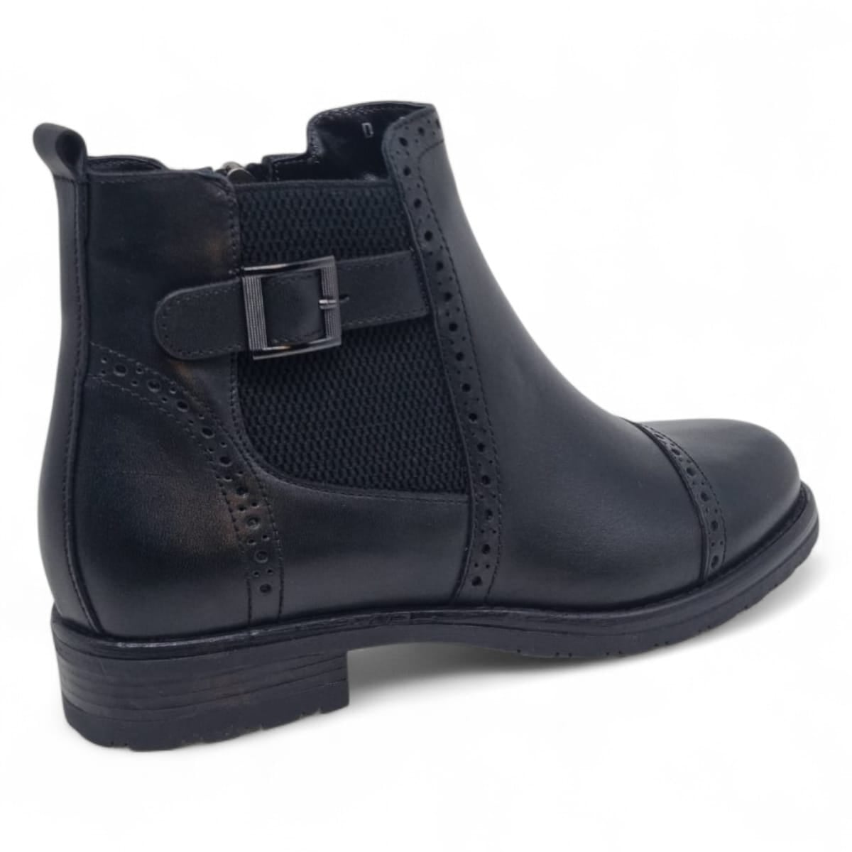 Ghete Damă Casual Din Piele Naturală Neagră 30412